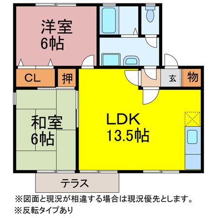 セジュール椎木の物件間取画像